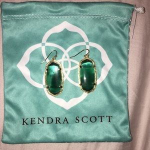 Kendra Scott Emerald Cats Eye Elle Earrings